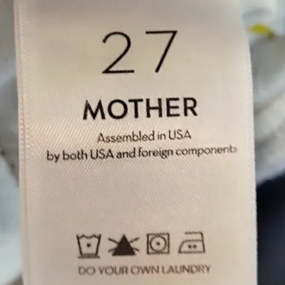 Snacks by Mother The Pleated Fun Dip Puddle Just a Nibble Straight Jeans Size 27 - Picture 10 of 15